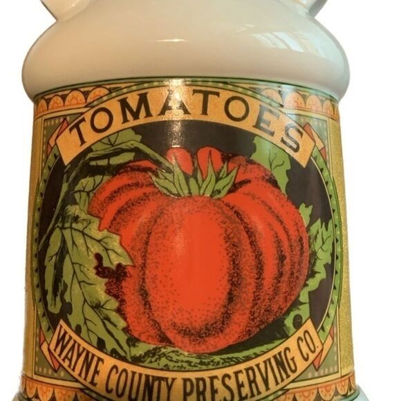 Vintage - MANN 1981 - Tomatoes Wayne County Preserve Tomato Mill Jug - Picture 2 of 5